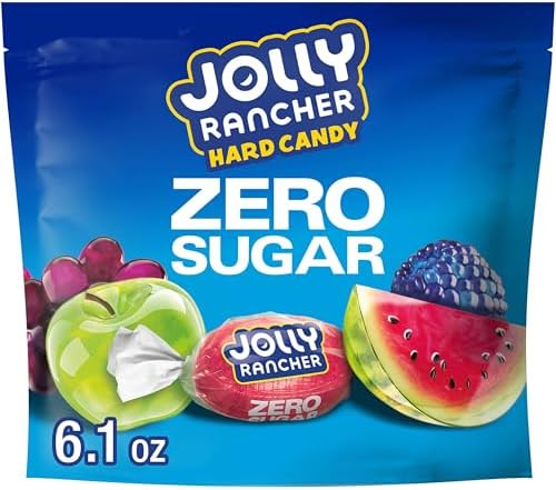 JOLLY RANCHER Zero Sugar Assorted Fruit Hard Candy Bulk Bag, 6.1 oz