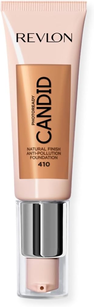 Revlon PhotoReady Candid Natural Finish Foundation, with Anti-Pollution, Antioxidant, Anti-Blue Light Ingredients, 410 Toast, 0.75 fl. oz. - Face Makeup - Beauty