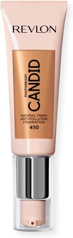Revlon PhotoReady Candid Natural Finish Foundation, with Anti-Pollution, Antioxidant, Anti-Blue Light Ingredients, 410 Toast, 0.75 fl. oz. - Face Makeup - Beauty