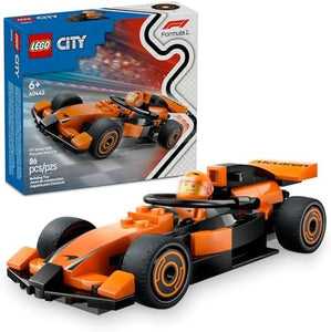 LEGO City F1 Driver with McLaren Race Car Toy - Model Car Building Toy Kit for Kids, Boys and Girls, Ages 6+ - F1 Collectible for Fans - with a Driver Minifigure - Gift Idea for Birthdays - 60442