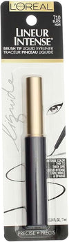 L'Oreal Paris Lineur Intense Brush Tip Liquid Eyeliner, Black [710] 0.24 oz (Pack of 3) - Personal Care