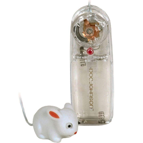 Doc Johnson Mini Mini Rabbit Vibe - White, Multispeed Controller, Powerful Motor