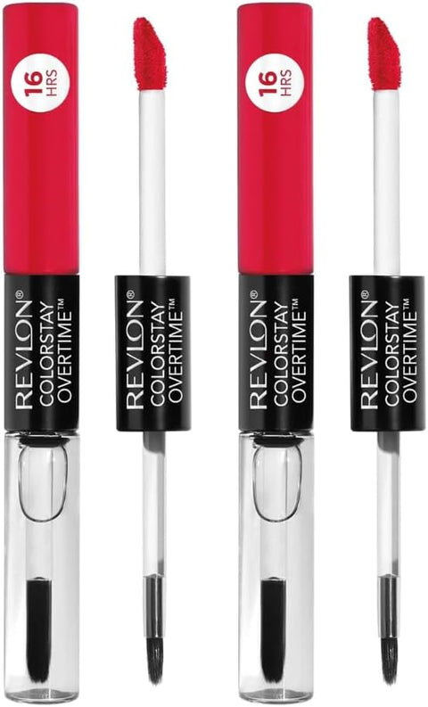 Revlon ColorStay Overtime Liquid Lip Color, Forever Scarlett [40] 0.07 oz (Pack of 2)