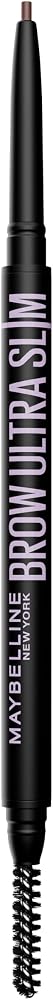 Maybelline Express Brow Ultra Slim Eyebrow Makeup, Brow Pencil with Precision Tip and Spoolie for Defined Eyebrows, Ash Brown (Packaging May Vary)