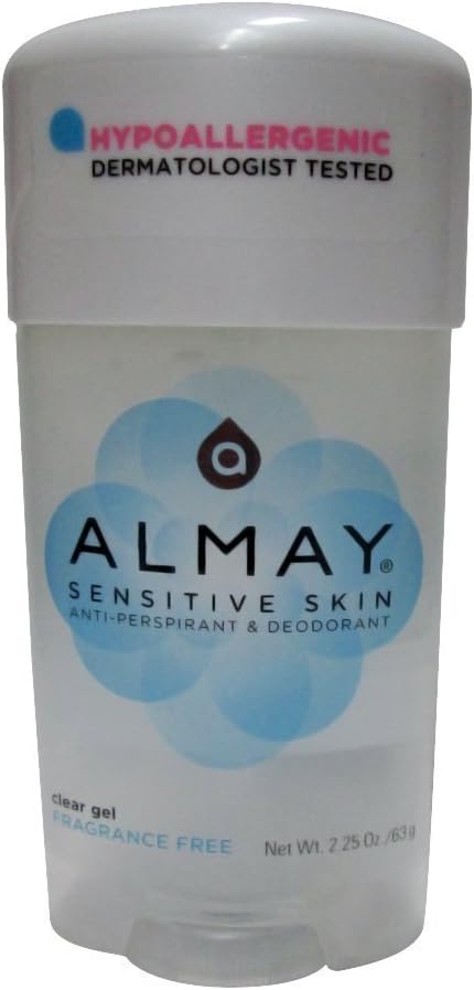 Almay Anti-Perspirant & Deodorant Fragrance Free Clear Gel 2.25 oz (Pack of 5)
