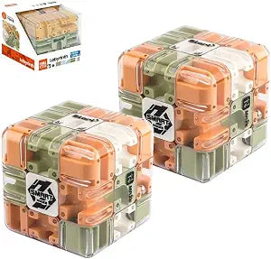 2pcs Large 3D Labyrinth Cube Puzzle, 3D Magic Cube Maze Ball Puzzle, Brain Training Toy for Stress Relief & Logic Development, Educational Focus Game for Adults Teens Children's Day Gift