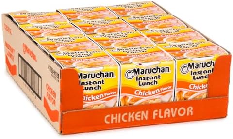 Maruchan Instant Lunch Ramen Noodles, Chicken Flavor – Japanese-Style Instant Noodle Soup, Easy Meal Ready in 3 Minutes – 2.25 Oz. (12 Pack) - Personal Care