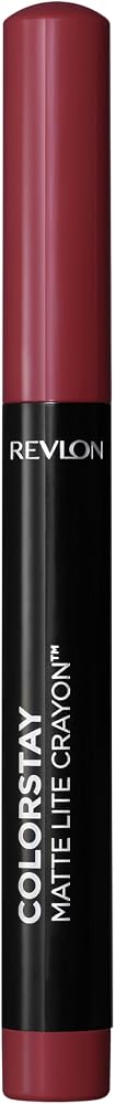REVLON ColorStay Matte Lite Crayon Lipstick with Built-in Sharpener, Smudge-proof, Water-Resistant Non-Drying Lipcolor, 011 Lifted, 0.049 oz