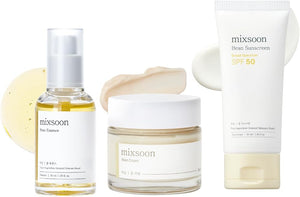 Mixsoon Daily Bean Signature Set, Bean Essence + Bean Cream + Bean Sunscreen, 3-Step Korean Skin Care Routine for Hydration, Glow & Daily Sun Care - Personal Care