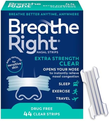 Breathe Right Nasal Strips, Relieves Nasal Congestion, Extra Strength Clear