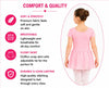 Moret Kids Girls' Ballet and Dance 3-Pack Complete Dance Outfit Set - Pink Chiffon Wrap Sk - Image 4