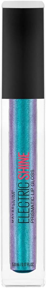 Maybelline New York Lip Studio Electric Shine Prismatic Lip Gloss Makeup, Electric Blue, 0.17 fl. oz.