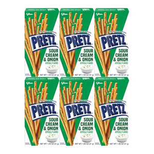 Baked Snack Sticks Sour Cream & Onion 1.09 oz – Crispy, Savory, Low-Fat -Style Pretzel Snack Sticks Perfect for Lunchboxes, On-the-Go, or Snack Time