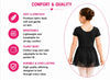 Moret Kids Girls' Ballet and Dance 2-Pack Dance Outfit Set - Black Chiffon Wrap Skirt & Sh - Image 4