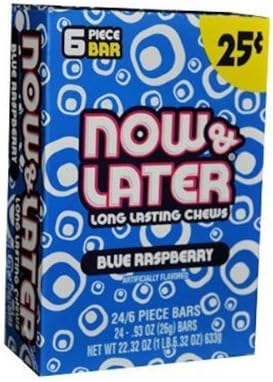 Now & later Long Lasting Chewy Candy, Tropical Punch Flavor, 24 Count, 0.93 oz