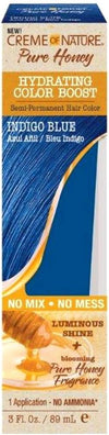 Creme of Nature Pure Honey Hydrating Color Boost, Indigo Blue, 3 Fl Oz