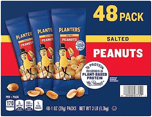 Planters Nuts on the Go Salted Peanuts, 1 oz single-serve bags, 48-Count - Personal Care