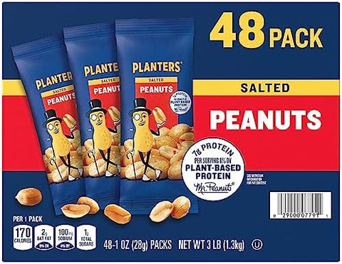 Planters Nuts on the Go Salted Peanuts, 1 oz single-serve bags, 48-Count - Personal Care