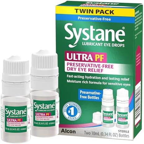 Systane Ultra Preservative Free Dry Eye Relief Drops, 0.34 Fl Oz, 2 Pack - Personal Care