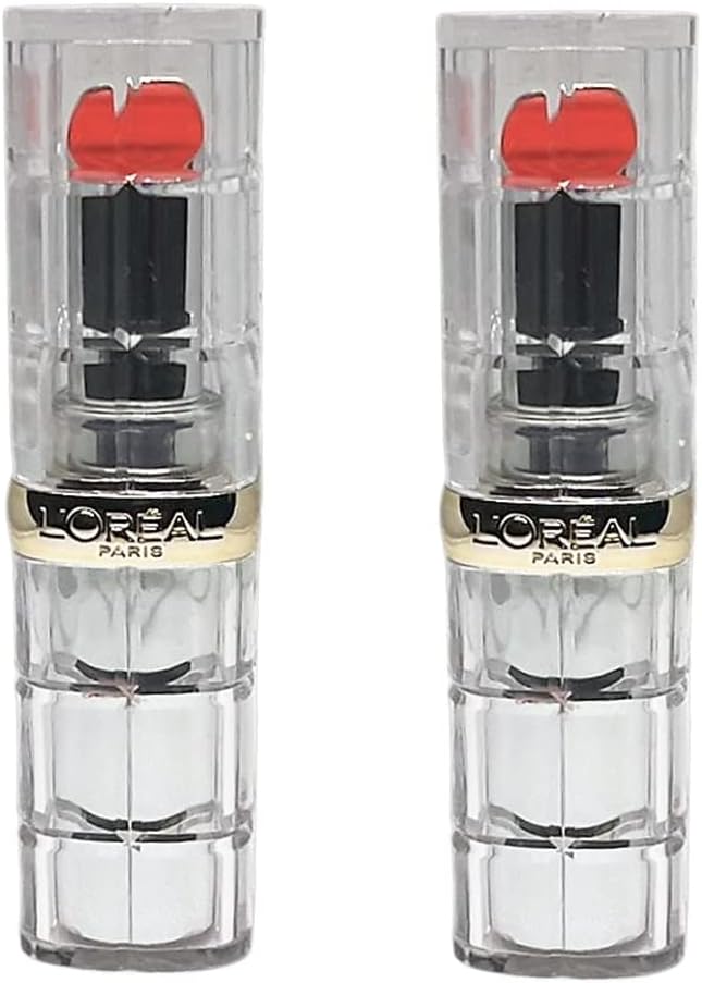 Pack of 2 L'Oreal Paris Colour Riche Shine Lipstick, Luminous Coral # 916 - Personal Care