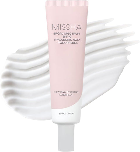 Missha Glow Dewy Hydrating Sunscreen SPF 40 Hyaluronic Acid 1.69 oz - Personal Care