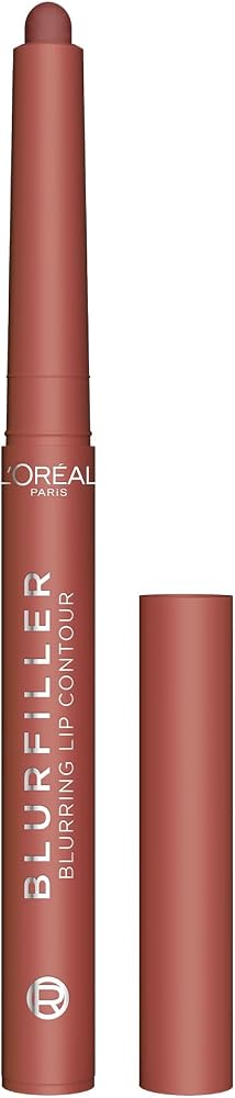 L'Oreal Paris Blurfiller Lip Liner, Lightweight, Buildable, and Sculpting Lip Pencil, Line, Define, and Contour for Fuller-Looking Lips, Brown Caramel, 0.21 oz