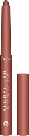 L'Oreal Paris Blurfiller Lip Liner, Lightweight, Buildable, and Sculpting Lip Pencil, Line, Define, and Contour for Fuller-Looking Lips, Brown Caramel, 0.21 oz