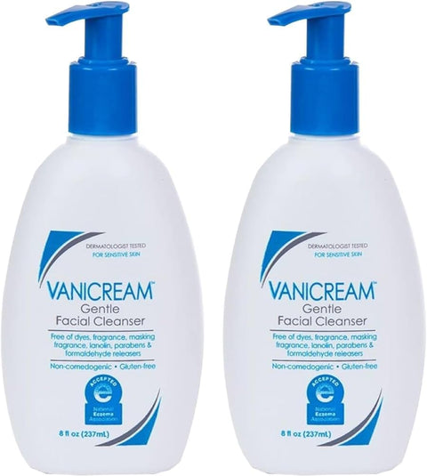 Vanicream Gentle Facial Cleanser, 8 Fl Oz (Pack of 2) - Personal Care