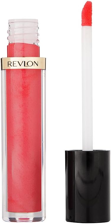 Revlon Super Lustrous Lip Gloss, Non-Sticky, Hydrating, High Shine Finish, 243 Sizzling Coral, 0.13 oz - Lipstick - Lip Makeup - 243 Solar Coral