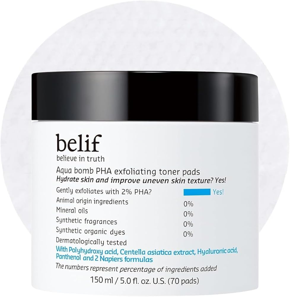 Belif Aqua Bomb Toner Pads – Gentle Exfoliating Facial Polish for Pore Care - Personal Care