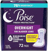 Poise Overnight Incontinence Pads for Women, 8 Drop, 72 ct - Personal Care - Image 1