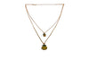 Charming Charlie 2-Layered Gold Necklace with Mini and Large Pineapple Pendants - Women's Layering Jewelry.