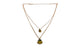 Charming Charlie 2-Layered Gold Necklace with Mini & Large Pineapple Pendants - Women's Layering Jewelry
