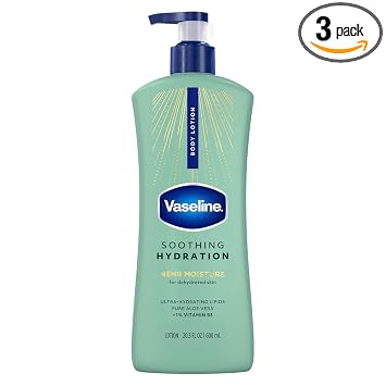 Vaseline Intensive Care Lotion, Aloe Soothe, 20.3 Fl Oz (Pack of 3)