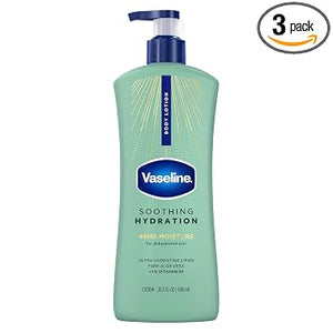 Vaseline Intensive Care Lotion, Aloe Soothe, 20.3 Fl Oz (Pack of 3)