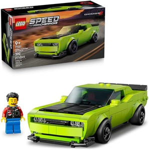 LEGO Speed Champions Dodge Challenger SRT Hellcat Sports Car Toy - Building Set for Learning, Play and Display - Kids Toy for Boys and Girls, Ages 9+ - Birthday Gift Idea for Race Car Fans - 77237