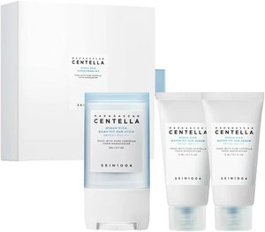 Skin1004 SKIN 1004 - Hyalu Cica Sunsational Kit. Madagascar Centella Hyalu-Cica Silky-Fit Sun Stick X1 and Madagascar Centella Hyalu-Cica Water-Fit Sun Serum Mini X2 korean gift set
