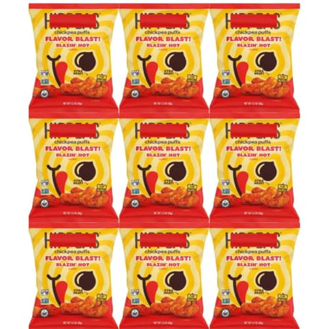 Chickpea Puffs Blazin' Hot, 1.3 oz Bags, 9 Pack - Personal Care