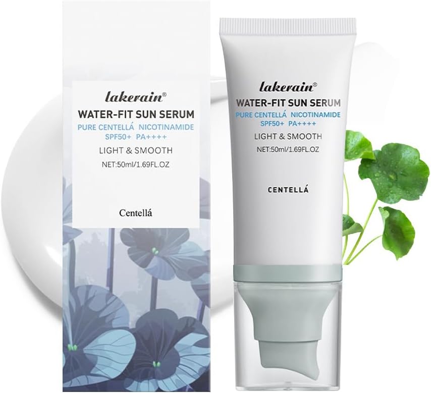 Centella Sunscreen,Centella SPF50 Water-Fit Sun Serum Light & Smooth Hyalu Cica Sunscreen ﻿ - Personal Care