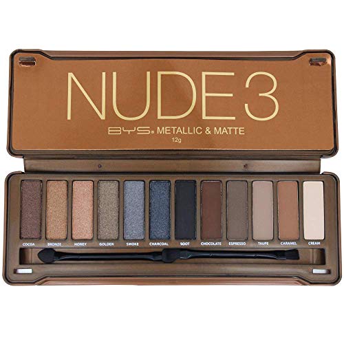 Bys 12 Color Eyeshadow Palette, Nude 3, 3 Ounce, 1 Count - Personal Care