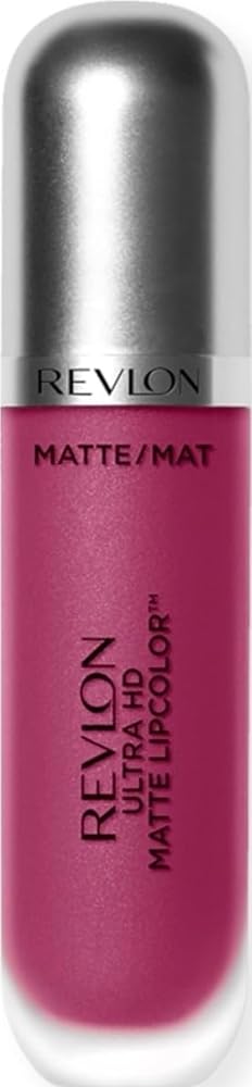 REVLON Ultra HD Matte Lipcolor, Velvety Lightweight Matte Liquid Lipstick in Pink, Addiction (610), 0.2 oz