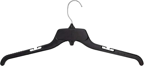 Bigtopdealsusa Plastic Clothes Hangers , 17-Inch Heavy-Duty Shirt Hangers with Notched Shoulders and 360° Swivel Hooks, Clear - Personal Care