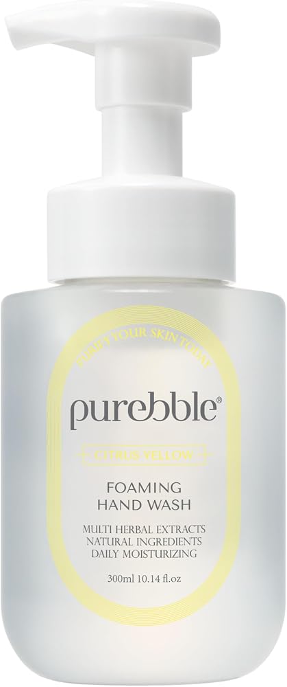 Citrus Yellow Foaming Hand Wash with Hyaluronic Acid, Lemon Scent | Gentle, Hydrating, Luxurious Formula | For Kitchen and Bathroom | Cruelty Free Sulfate Free | 10.14 fl oz