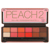 BYS Peach 2 Eyeshadow Palette Tin with Mirror Applicator 12 Matte & Metallic Shades - Image 2