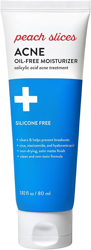 Peach Slices Oil-Free Moisturizer with 2% Salicylic Acid & Hyaluronic Acid - 2.82 oz with Niacinamide, Cica - Vegan, Cruelty Free Korean Skincare - Personal Care