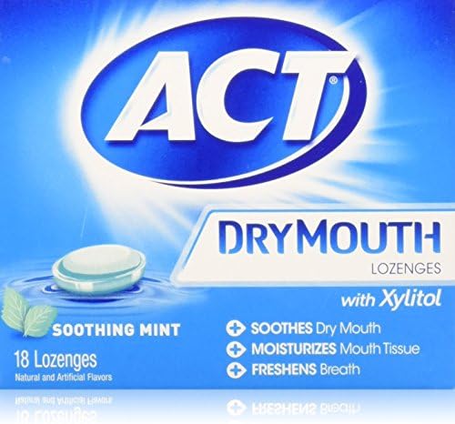 ACT Dry Mouth Soothing Mint Lozenges 18 ea (Pack of 3)