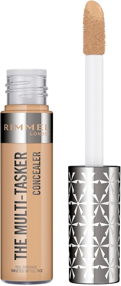 Rimmel London, Multi-Tasker Concealer, 050 Sand, Crease-Proof, Transfer-Proof, Waterproof, Up To 24-Hour Wear, Vegan Formula, 0.33oz