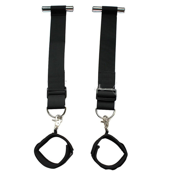 The Phenom Fetish Bondage Stand-Up Sex Over Door Closet Jam Stopper Adjustable Restraints Cuffs Straps Sets for Wrists Hands