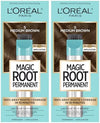 L'Oreal Paris Magic Root Permanent Hair Color Kit, 100% Gray Hair Coverage In Just 10 Minutes, Precision Brush Applicator for Seamless Application, 5 Medium Brown (2 Count)