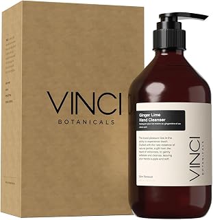 Vinci Botaicals Ginger Lime Hand Cleanser | Gentle Exfoliating Hand Wash | Cleanses & Hydrates Skin | Made with Essential Oils | Cruelty, Vegan & Paraben Free | Fresh & Citrusy Aroma | 500 ml